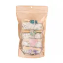 Sage, Rough Crystals, and Palo Santo 4 Pack Bundle in Bag