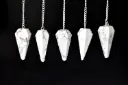 Howlite Faceted Crystal Pendulum