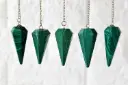 Malachite Faceted Crystal Pendulum