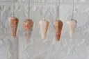 Peach Moonstone Faceted Crystal Pendulum