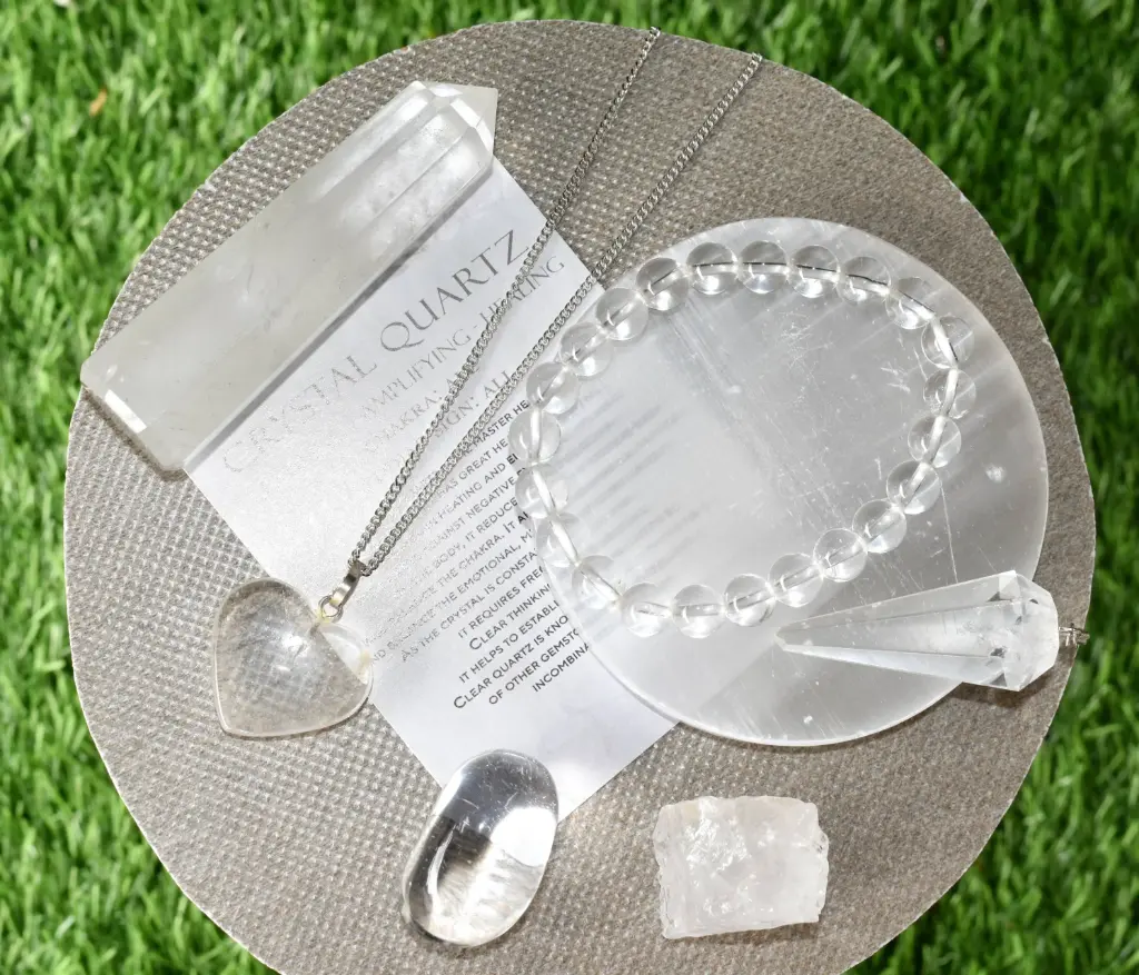 [kit-cq-7p] Crystal Quartz Healing Crystal Kit