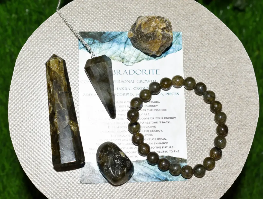 [kit-lab-6p] Labradorite Stone Healing Crystal Kit