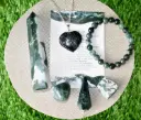 Moss Agate Stone Healing Crystal Kit